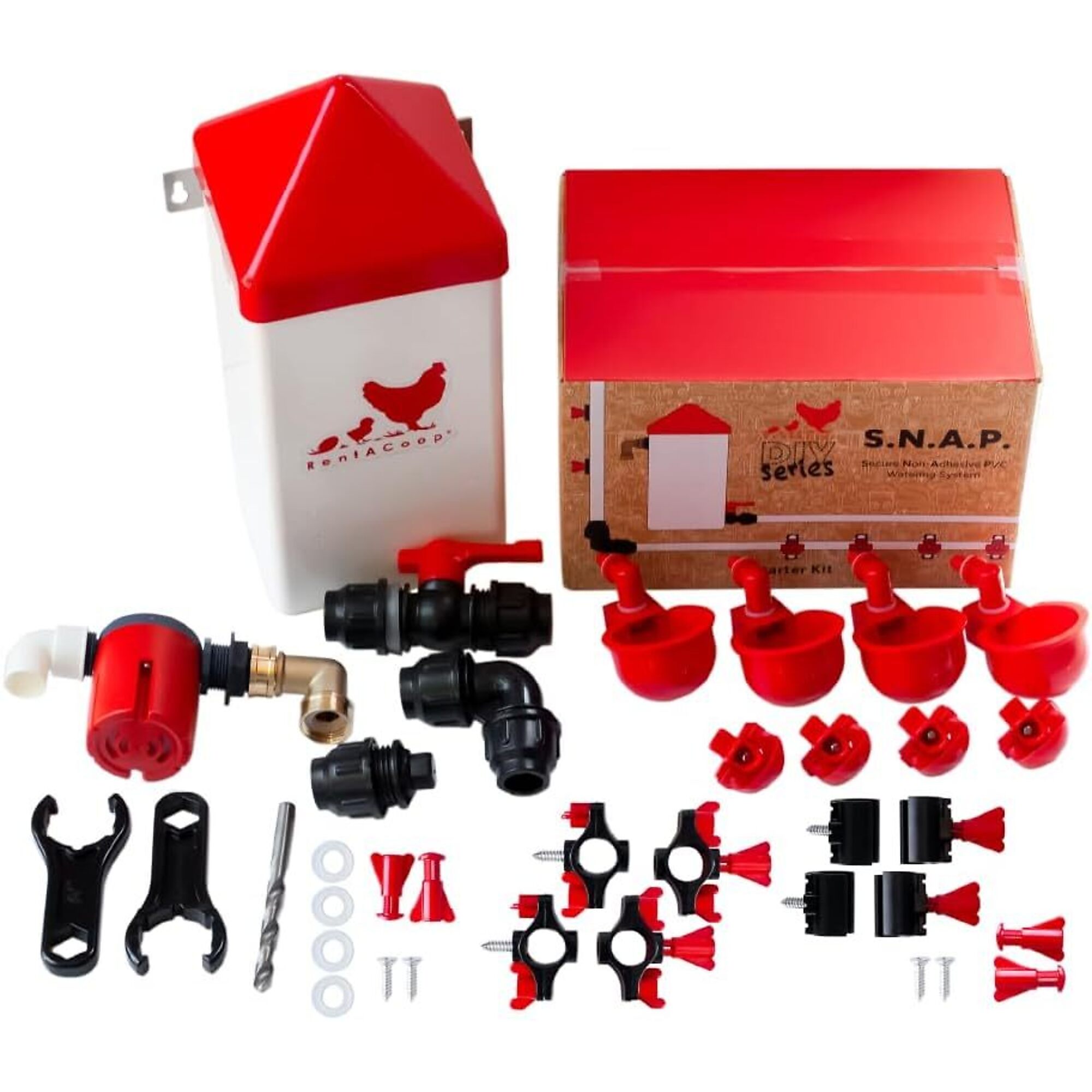 RentACoop, S.N.A.P Glueless PVC Watering System Starter Kit for 1/2" schedule 40 PVC pipe, Model# NO-GLUE-STKIT